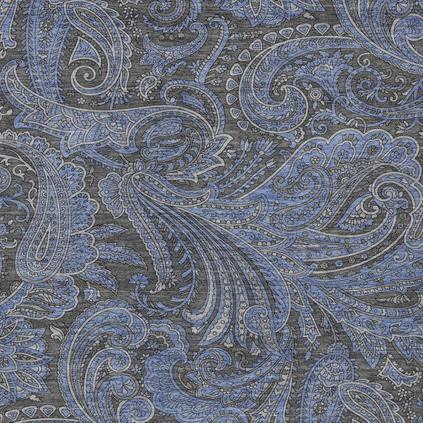 Homeroots 3' Stylish Green And Ivory Paisley Washable Area Rug For Indoor And Outdoor Spaces, Durable Design 3' X 5' Polyester 580154