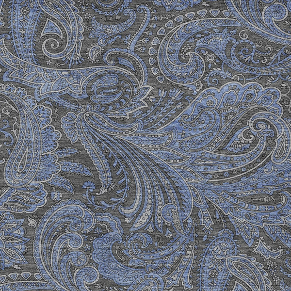 Homeroots 3' Stylish Green And Ivory Paisley Washable Area Rug For Indoor And Outdoor Spaces, Durable Design 9' X 12' Polyester 580158