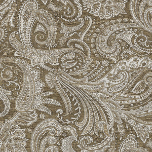 Homeroots 3' Stylish Green And Ivory Paisley Washable Area Rug For Indoor And Outdoor Spaces, Durable Design 5' X 8' Polyester 580161