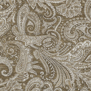 Homeroots 3' Stylish Green And Ivory Paisley Washable Area Rug For Indoor And Outdoor Spaces, Durable Design 9' X 12' Polyester 580164
