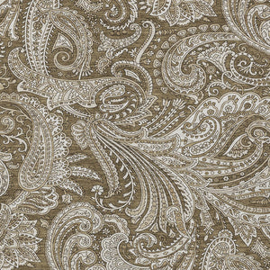 Homeroots 3' Stylish Green And Ivory Paisley Washable Area Rug For Indoor And Outdoor Spaces, Durable Design 10' X 14' Polyester 580165