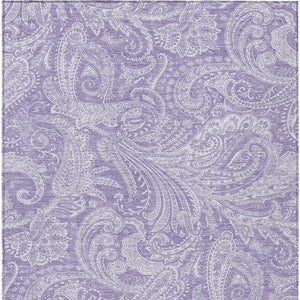 Homeroots 3' Stylish Green And Ivory Paisley Washable Area Rug For Indoor And Outdoor Spaces, Durable Design 9' X 12' Polyester 580182