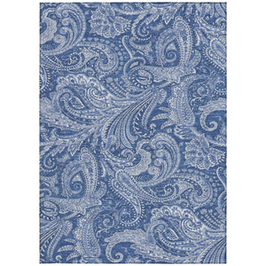 Homeroots 3' Stylish Green And Ivory Paisley Washable Area Rug For Indoor And Outdoor Spaces, Durable Design 3' X 5' Polyester 580184