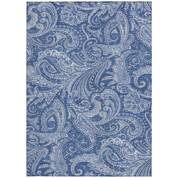 Homeroots 3' Stylish Green And Ivory Paisley Washable Area Rug For Indoor And Outdoor Spaces, Durable Design 3' X 5' Polyester 580184