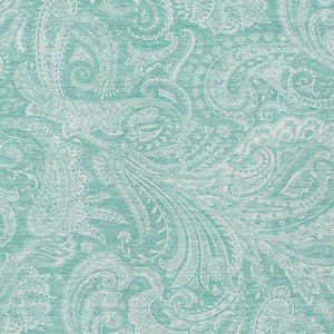 Homeroots 3' Stylish Green And Ivory Paisley Washable Area Rug For Indoor And Outdoor Spaces, Durable Design 8' X 10' Polyester 580193