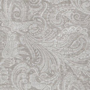 Homeroots 3' Stylish Green And Ivory Paisley Washable Area Rug For Indoor And Outdoor Spaces, Durable Design 3' X 5' Polyester 580196