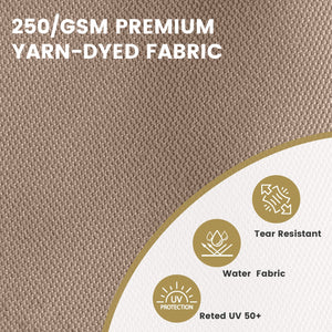 English Elm 11FT Patio Umbrella with Double Venting Top, UPF50+ 11x11ft Shade, Aluminum Frame, Tilt & Rotate Brown 106.3 L x 16.14 W x 6.3 H T3609P347439