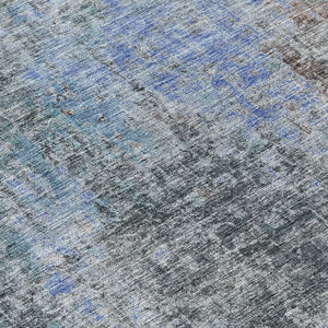 Homeroots 3' Brown Beige And Gold Abstract Washable Area Rug For Indoor And Outdoor Spaces, Durable Design 8' Round Polyester 580216