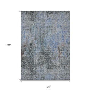 Homeroots 3' Brown Beige And Gold Abstract Washable Area Rug For Indoor And Outdoor Spaces, Durable Design 9' X 12' Polyester 580218