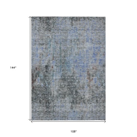 Homeroots 3' Brown Beige And Gold Abstract Washable Area Rug For Indoor And Outdoor Spaces, Durable Design 9' X 12' Polyester 580218