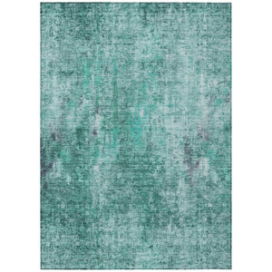 HomeRoots 5' Modern Teal and Gray Abstract Washable Area Rug – Durable, Stylish, Perfect for Indoor/Outdoor Spaces 5' X 8' 580227