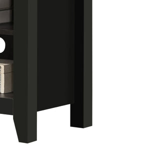 English Elm Benito Low Profile Media Console with Open Shelves Wire Management Modern Living B061P184949