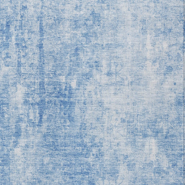 HomeRoots 5' Denim Blue and Ivory Abstract Area Rug - Stylish, Washable, Indoor/Outdoor Design for Versatile Spaces 8' X 10' 580241