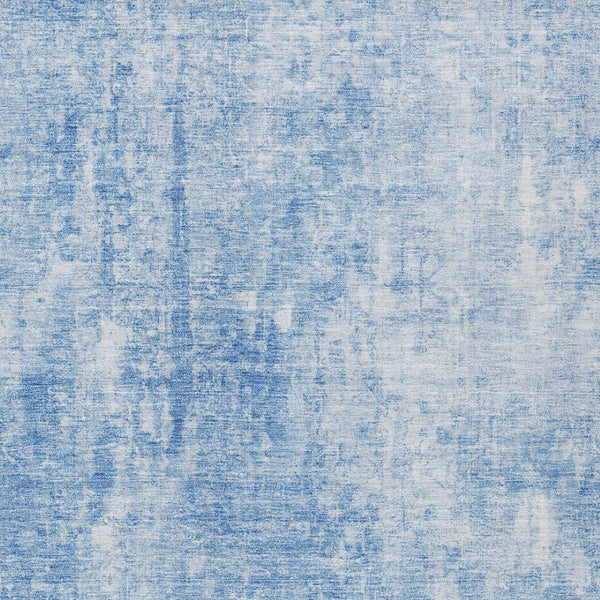 HomeRoots 9' Denim Blue and Ivory Abstract Area Rug - Modern, Washable Design for Indoor and Outdoor Spaces 9' X 12' 580242