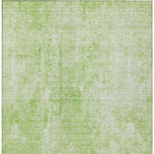 HomeRoots 5' Abstract Green and Ivory Area Rug - Washable, Durable Indoor/Outdoor Comfort for Any Space 5' X 8' 580245