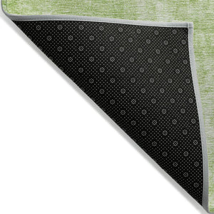 HomeRoots 5' Abstract Green and Ivory Area Rug - Washable, Durable Indoor/Outdoor Comfort for Any Space 8' X 10' 580247