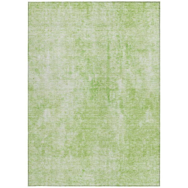 HomeRoots 5' Abstract Green and Ivory Area Rug - Washable, Durable Indoor/Outdoor Comfort for Any Space 8' X 10' 580247