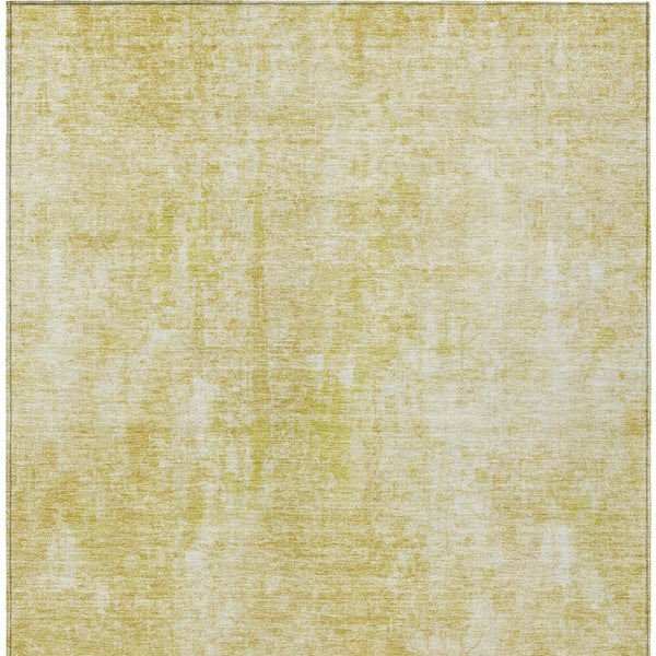 HomeRoots 5' Gold Wheat and Ivory Abstract Area Rug - Washable, Durable, Perfect for Indoor and Outdoor Spaces 5' X 8' 580251
