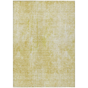 HomeRoots 9' Gold Wheat and Ivory Abstract Washable Area Rug for Indoor and Outdoor Spaces - Durable Elegance 9' X 12' 580254