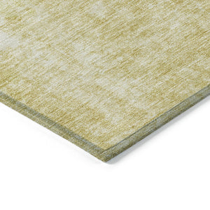 HomeRoots 9' Gold Wheat and Ivory Abstract Washable Area Rug for Indoor and Outdoor Spaces - Durable Elegance 9' X 12' 580254