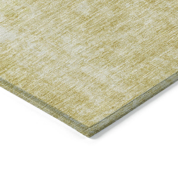 HomeRoots 9' Gold Wheat and Ivory Abstract Washable Area Rug for Indoor and Outdoor Spaces - Durable Elegance 9' X 12' 580254