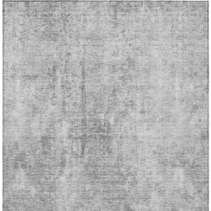 HomeRoots 5' Abstract Gray Silver Charcoal Area Rug - Stylish, Washable, Durable for Indoor & Outdoor Use 5' X 8' 580257