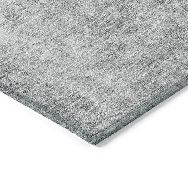 HomeRoots 5' Abstract Gray Silver Charcoal Area Rug - Stylish, Washable, Durable for Indoor & Outdoor Use 5' X 8' 580257