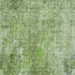 HomeRoots 5' Abstract Olive Green Area Rug - Washable, Stain-Resistant, Perfect for Indoor & Outdoor Spaces 5' X 8' 580263