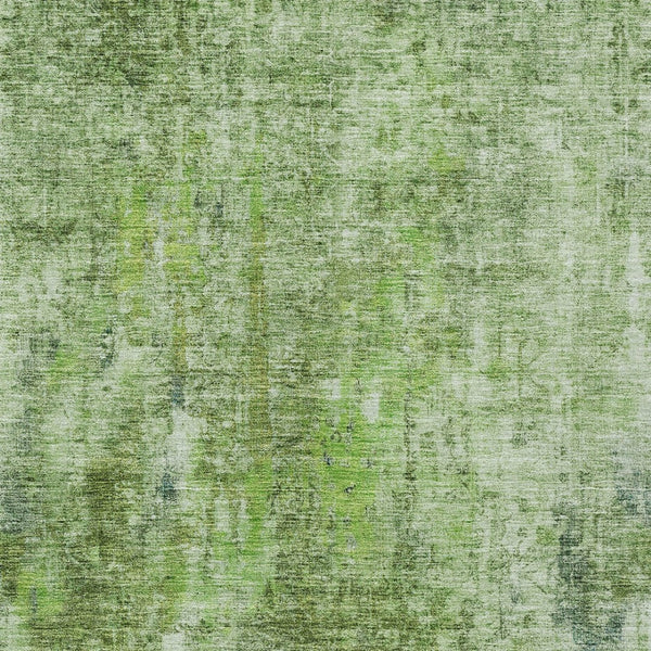 HomeRoots 5' Abstract Olive Green Area Rug - Washable, Stain-Resistant, Perfect for Indoor & Outdoor Spaces 5' X 8' 580263