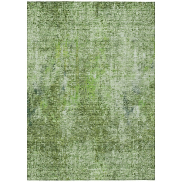 HomeRoots 5' Abstract Olive Green Area Rug - Washable, Stain-Resistant, Perfect for Indoor & Outdoor Spaces 8' X 10' 580265