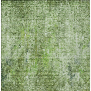 HomeRoots 5' Abstract Olive Green Area Rug - Washable, Stain-Resistant, Perfect for Indoor & Outdoor Spaces 8' X 10' 580265