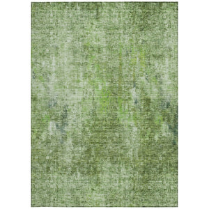 HomeRoots 9' Olive Green and Artichoke Abstract Washable Area Rug for Indoor and Outdoor Modern Spaces 9' X 12' 580266