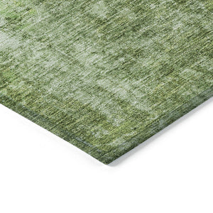 HomeRoots 9' Olive Green and Artichoke Abstract Washable Area Rug for Indoor and Outdoor Modern Spaces 9' X 12' 580266