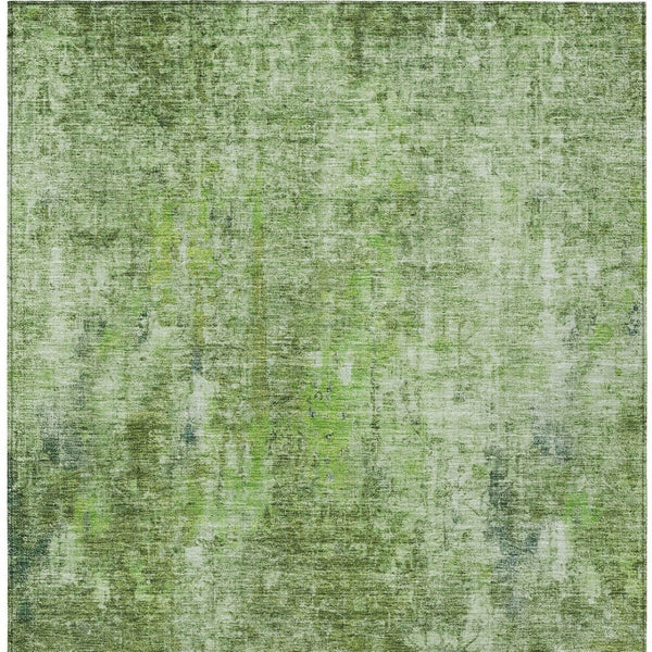 HomeRoots 5' Abstract Olive Green Area Rug - Washable, Stain-Resistant, Perfect for Indoor & Outdoor Spaces 10' X 14' 580267