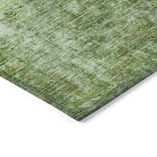 HomeRoots 5' Abstract Olive Green Area Rug - Washable, Stain-Resistant, Perfect for Indoor & Outdoor Spaces 10' X 14' 580267