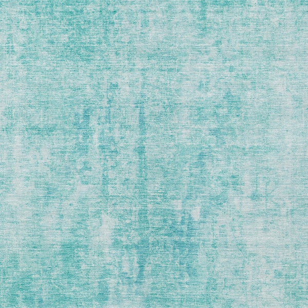 HomeRoots 5' Teal Blue and Ivory Abstract Area Rug - Stylish, Washable, Durable for Indoor and Outdoor Use 8' X 10' 580271