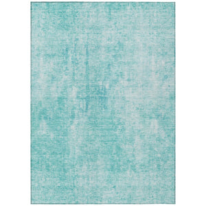 HomeRoots 9' Teal Blue and Ivory Abstract Area Rug - Stylish, Durable, Washable for Indoor/Outdoor Use 9' X 12' 580272