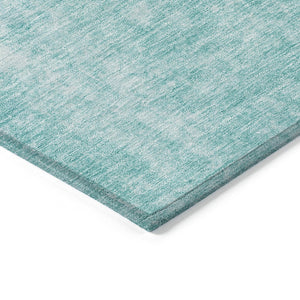 HomeRoots 9' Teal Blue and Ivory Abstract Area Rug - Stylish, Durable, Washable for Indoor/Outdoor Use 9' X 12' 580272