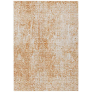 HomeRoots 5' Terra Cotta Copper Ivory Abstract Area Rug - Stylish, Durable & Washable for Indoor Outdoor Use 5' X 8' 580275