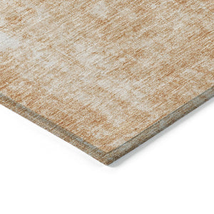 HomeRoots 5' Terra Cotta Copper Ivory Abstract Area Rug - Stylish, Durable & Washable for Indoor Outdoor Use 8' X 10' 580277