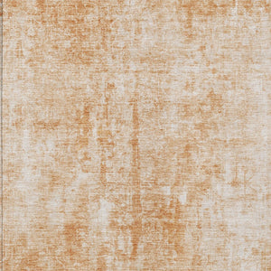 HomeRoots 5' Terra Cotta Copper Ivory Abstract Area Rug - Stylish, Durable & Washable for Indoor Outdoor Use 8' X 10' 580277