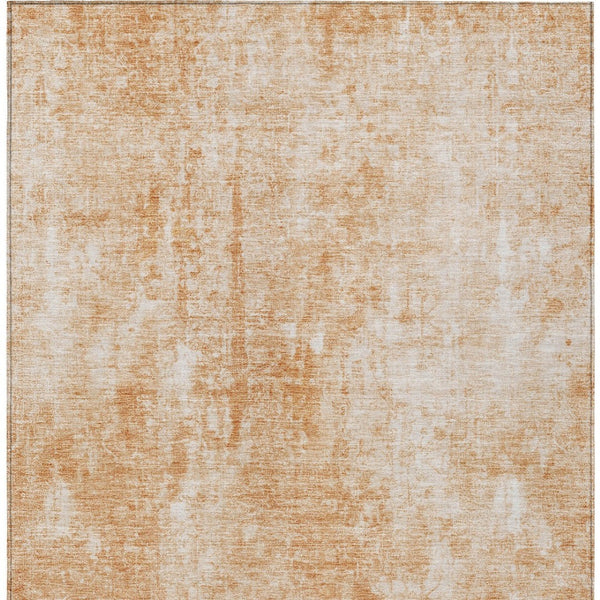HomeRoots 5' Terra Cotta Copper Ivory Abstract Area Rug - Stylish, Durable & Washable for Indoor Outdoor Use 10' X 14' 580279