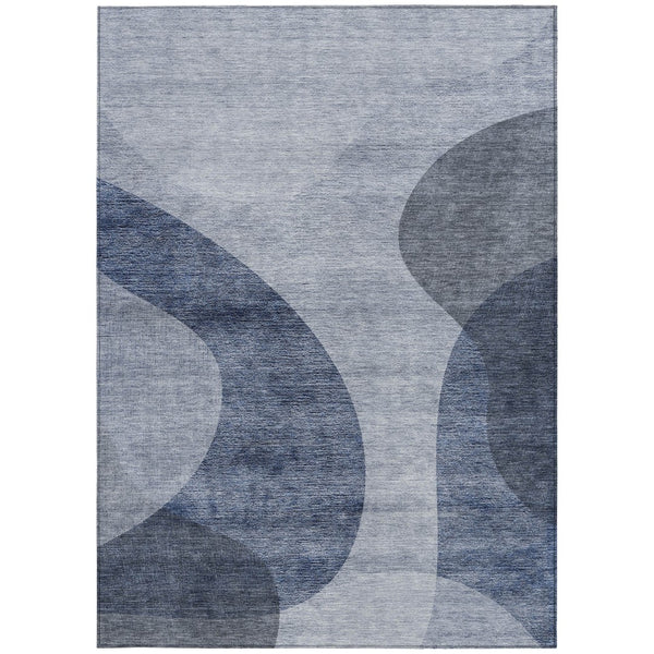 Homeroots 3' Beige And Chocolate Abstract Washable Area Rug – Perfect For Indoor And Outdoor Spaces! 8' X 10' Polyester 580289