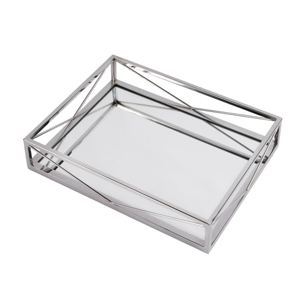 Cosgrove Rectangle Metal Serving Tray 5803016 Silver Butler Specialty