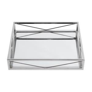 Cosgrove Rectangle Metal Serving Tray 5803016 Silver Butler Specialty