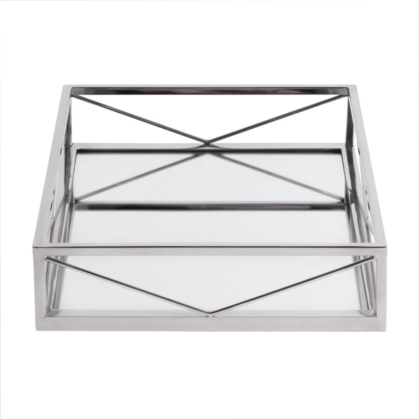 Cosgrove Rectangle Metal Serving Tray 5803016 Silver Butler Specialty