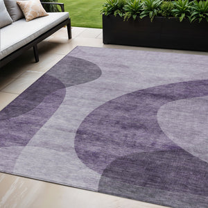 Homeroots 3' Beige And Chocolate Abstract Washable Area Rug – Perfect For Indoor And Outdoor Spaces! 5' X 8' Polyester 580305