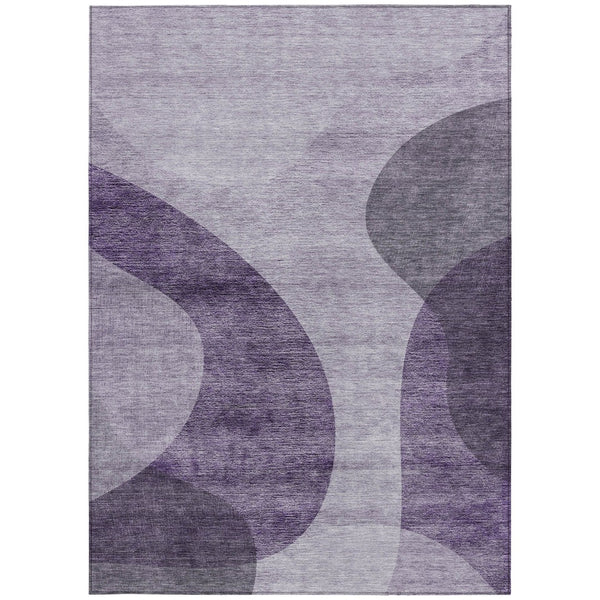 Homeroots 3' Beige And Chocolate Abstract Washable Area Rug – Perfect For Indoor And Outdoor Spaces! 9' X 12' Polyester 580308