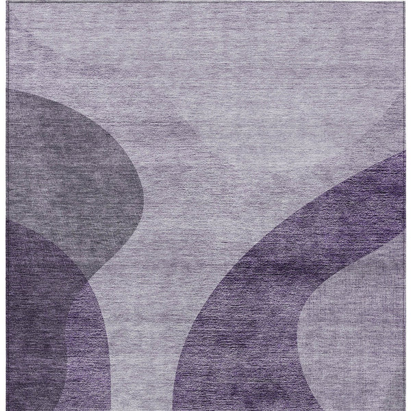 Homeroots 3' Beige And Chocolate Abstract Washable Area Rug – Perfect For Indoor And Outdoor Spaces! 9' X 12' Polyester 580308