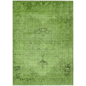 HomeRoots 9' Washable Green and Olive Oriental Area Rug for Indoor and Outdoor Spaces - Durable and Stylish 9' X 12' 580320